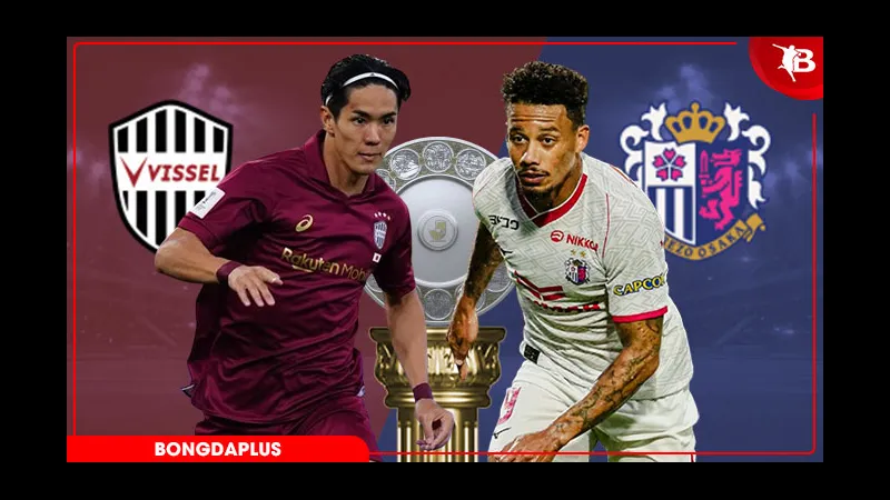 Cầu thủ trong trận đấu giữa Vissel Kobe và Cerezo Osaka